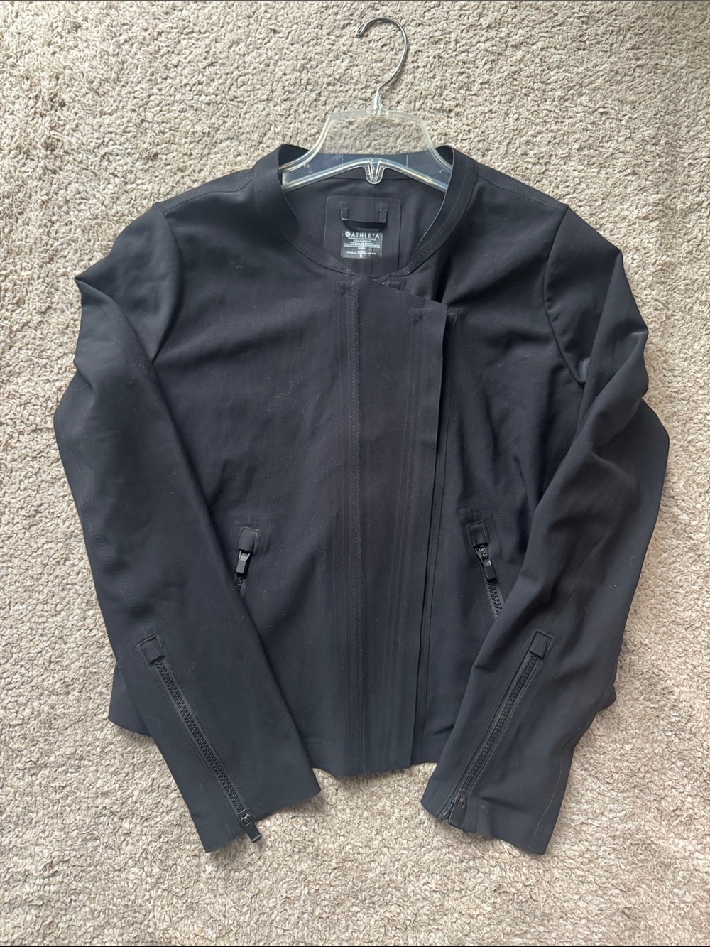 Athleta Moto Jacket size small black